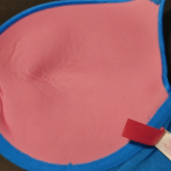 Women's PINK Victoria Secret Bra Hooks Front Green Size 36C Push Up Racer Back - Picture 3 of 8